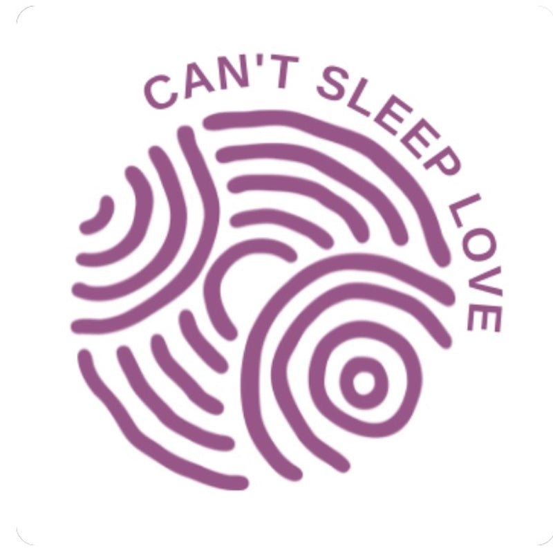 Can’t Sleep Love lavender candle logo only