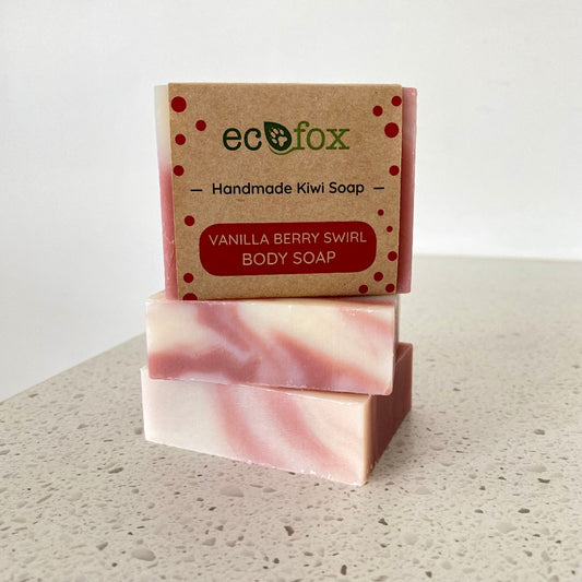 Eco Fox Handmade Vanilla Berry Swirl Body Soap