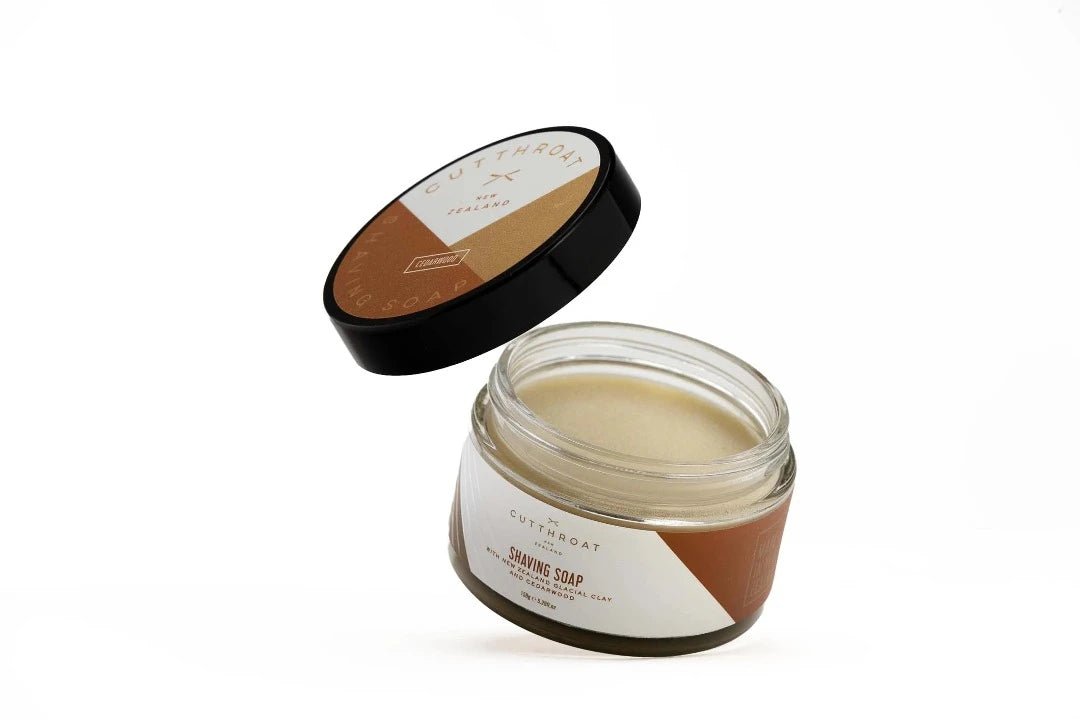 This naturally scented luxury Cedarwood shaving soap contains detoxifying bentonite clay