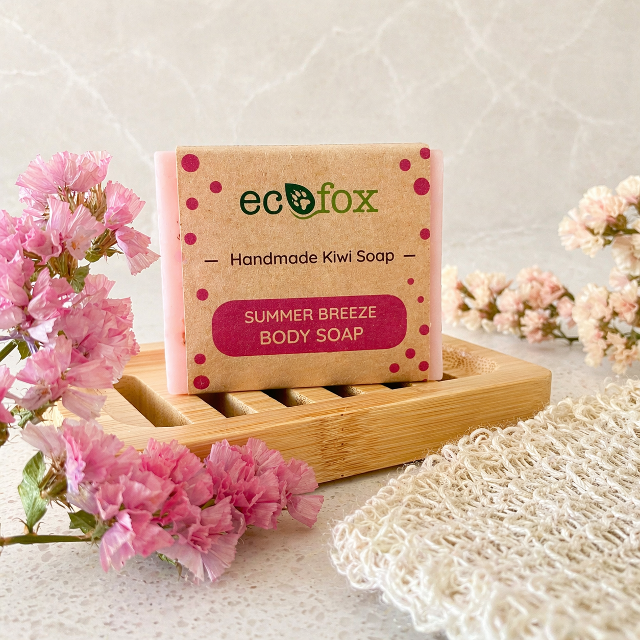 Summer breeze handmade soap bar with fresh tangy fragrance, natural oils and uplifting scent