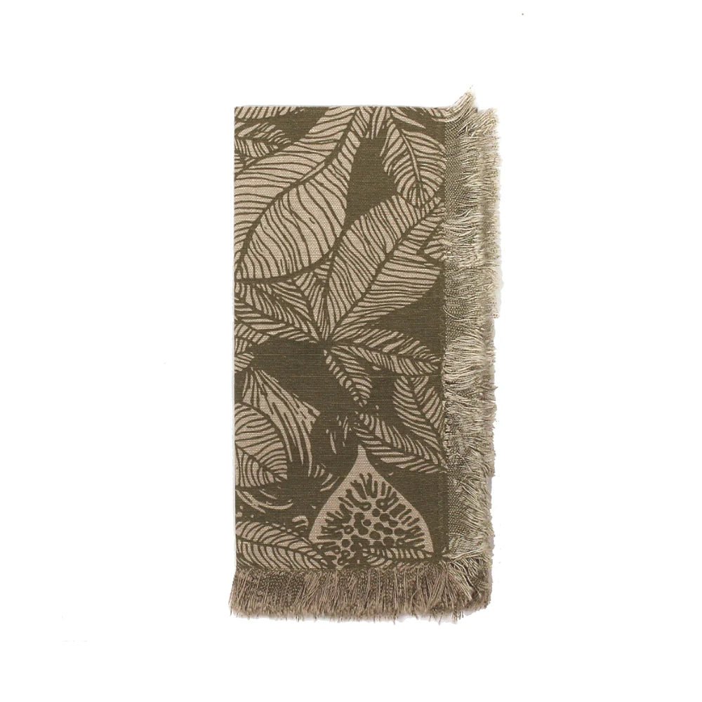 A set of 4 beautiful napkins, each screen printed with a hand drawn myrtle flower design.