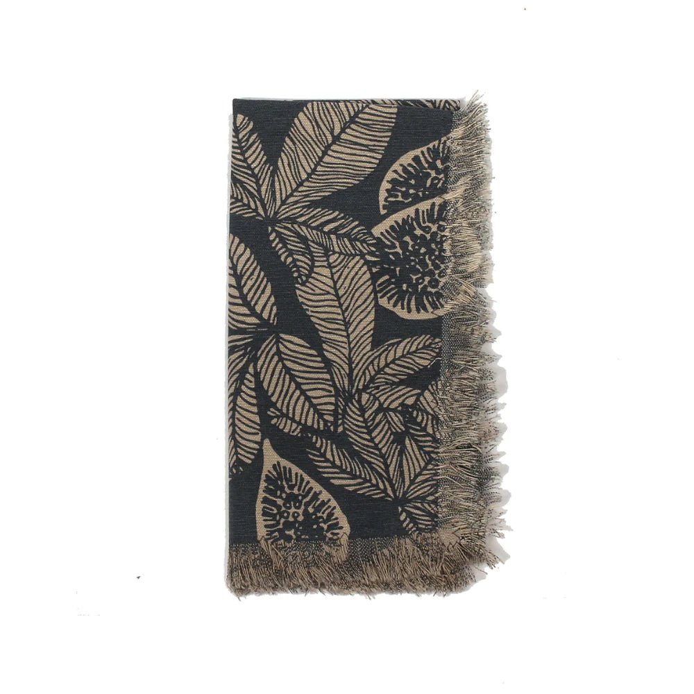 A set of 4 beautiful napkins, each screen printed with a hand drawn fig design.