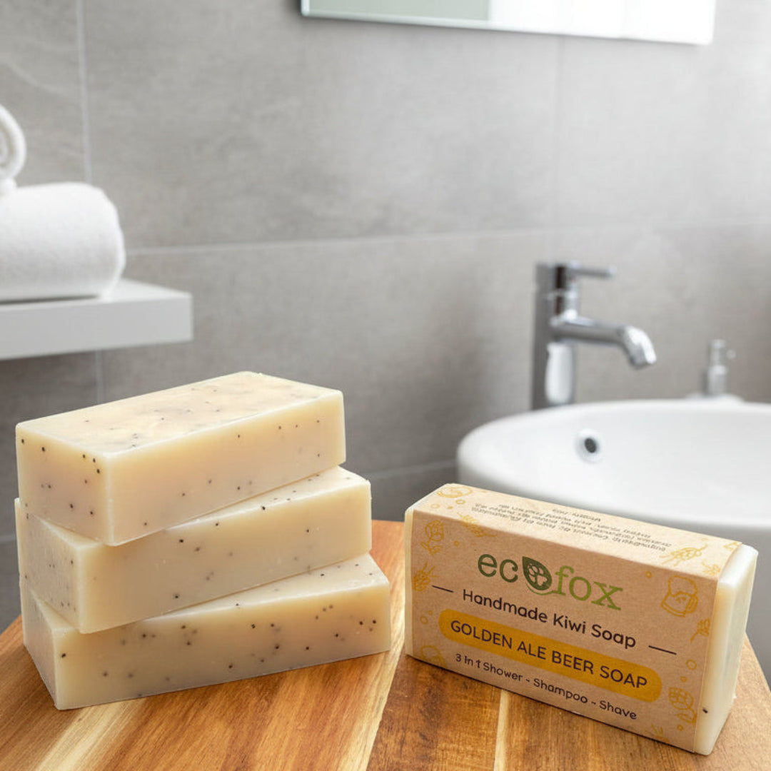 Natural handmade Golden Ale beer soap bar