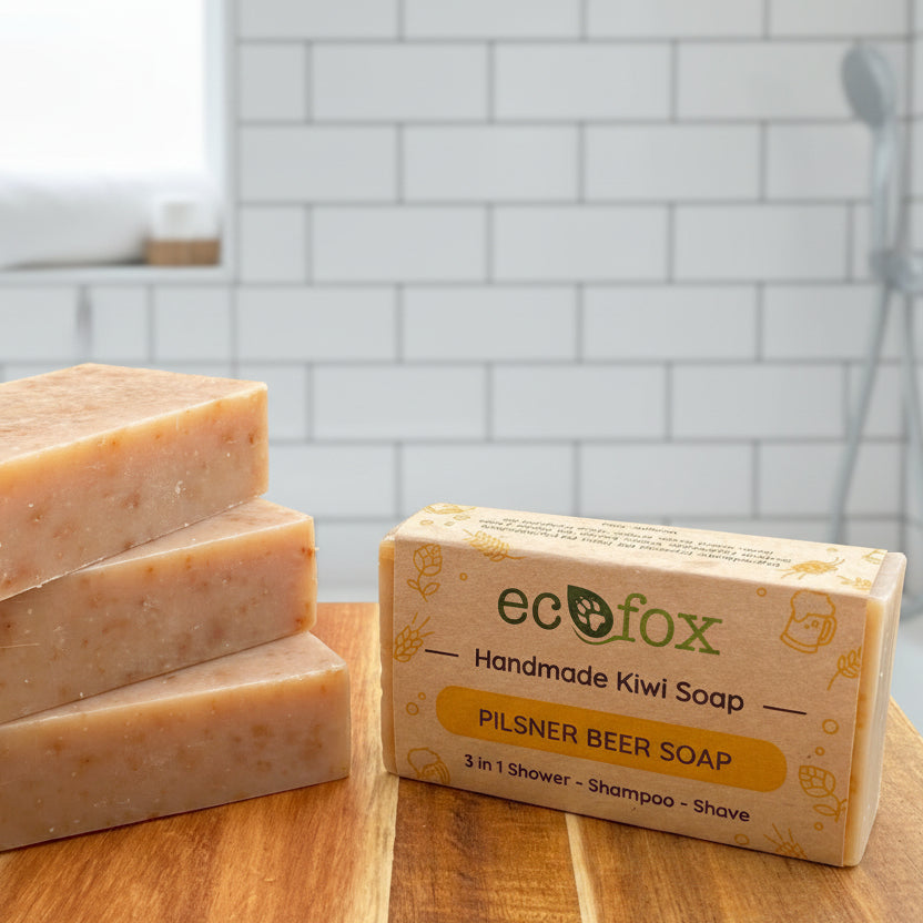 Natural handmade Pilsner beer soap bar