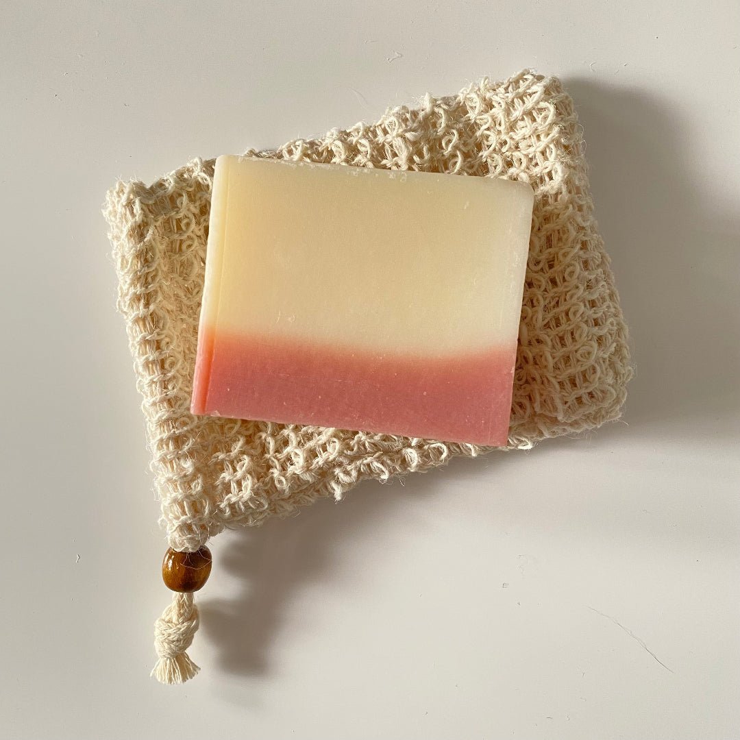 Reusable exfoliating soap bag for extending the life of bar soap