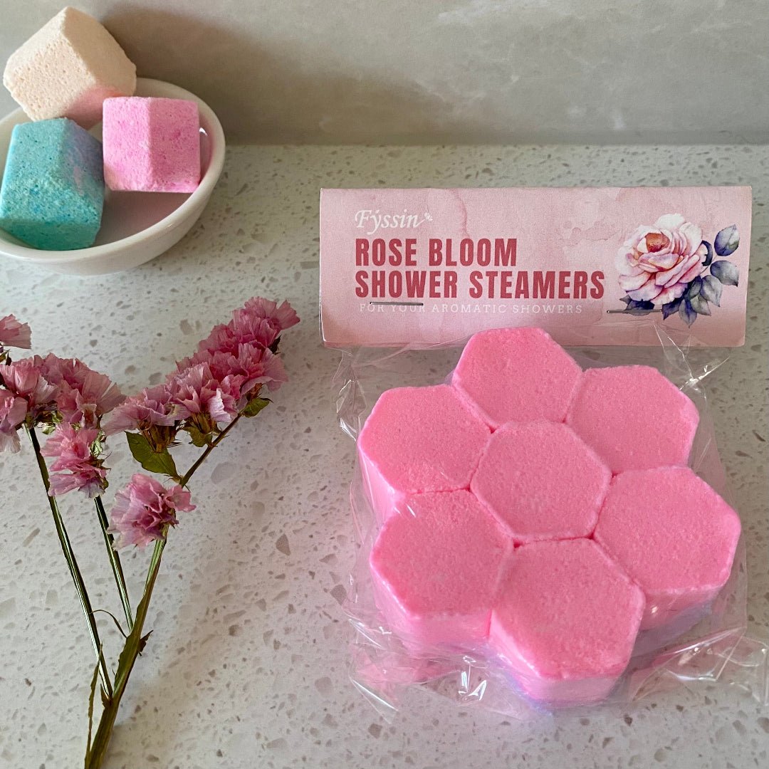 Eco Fox Rose Bloom Shower Steamer with delicate rose scent