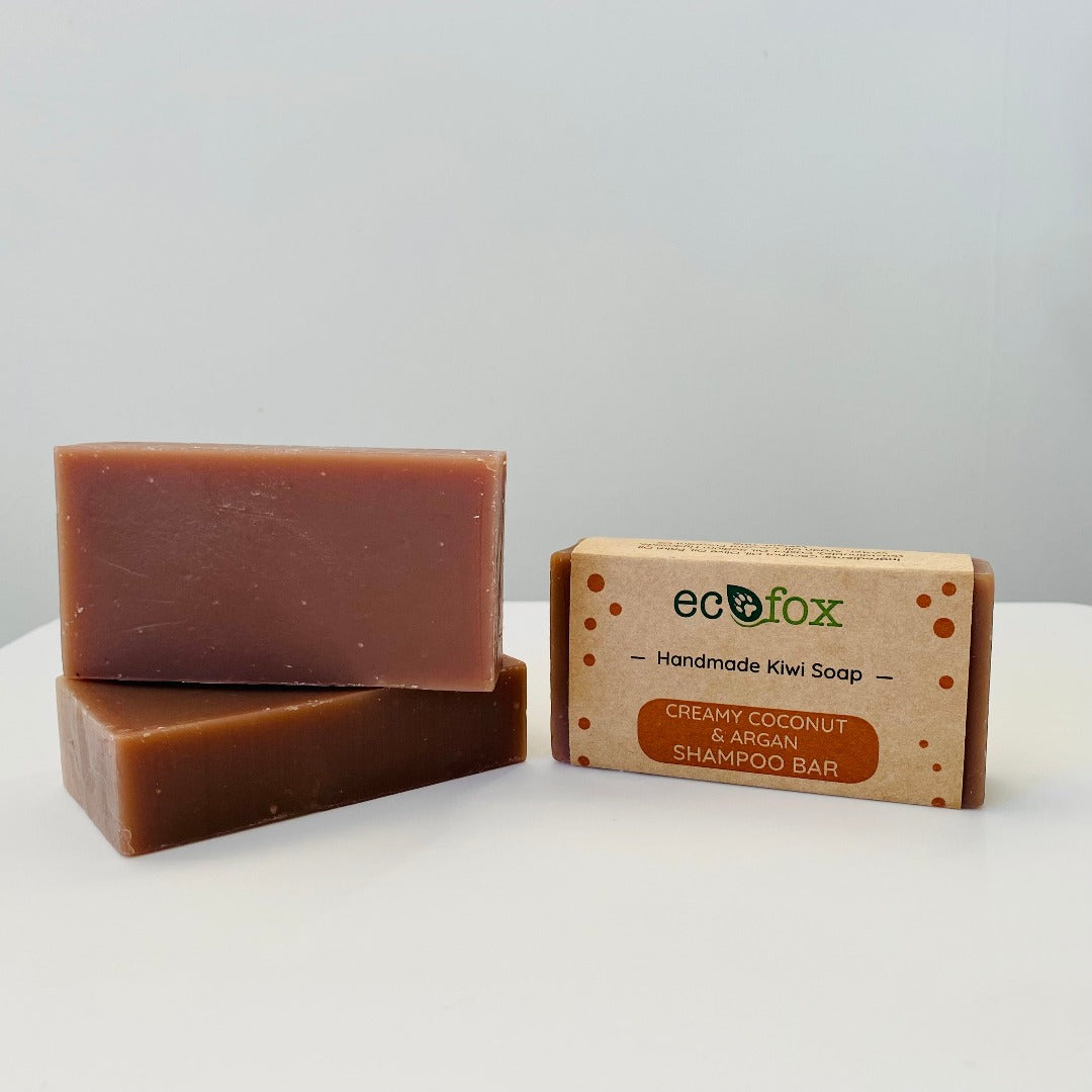 Our Coconut & Argan Shampoo Bars are a luxurious natural solid shampoo bar for all hair types. Enriched with lashings of Argan Oil. handmade soap, natural soaps, shampoo and conditioner bars, homemade soaps, ecostore shampoo bar, hair shampoo bar.