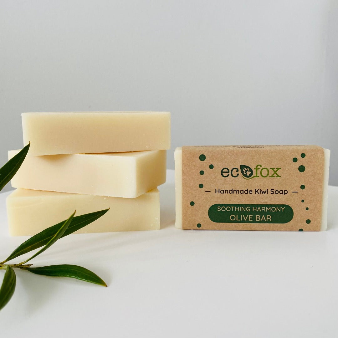 Experience the luxurious touch of our Olive Oil Soap Bar