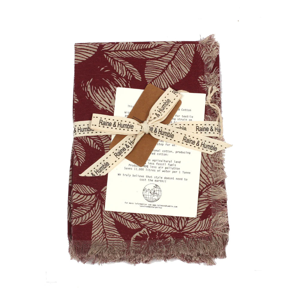 A set of 4 beautiful napkins, each screen printed with a hand drawn fig design.