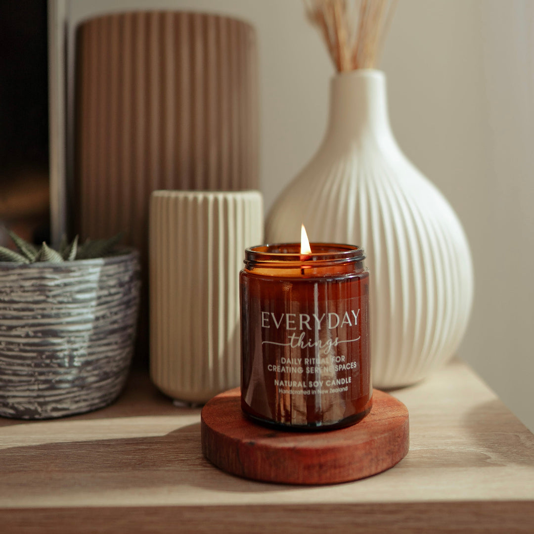 Can’t Sleep Love lavender soy candle lit, relaxing eucalyptus and cedarwood blend