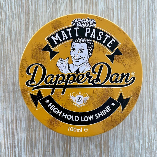 Dapper Dan's hair styling products featuring Matt Paste.