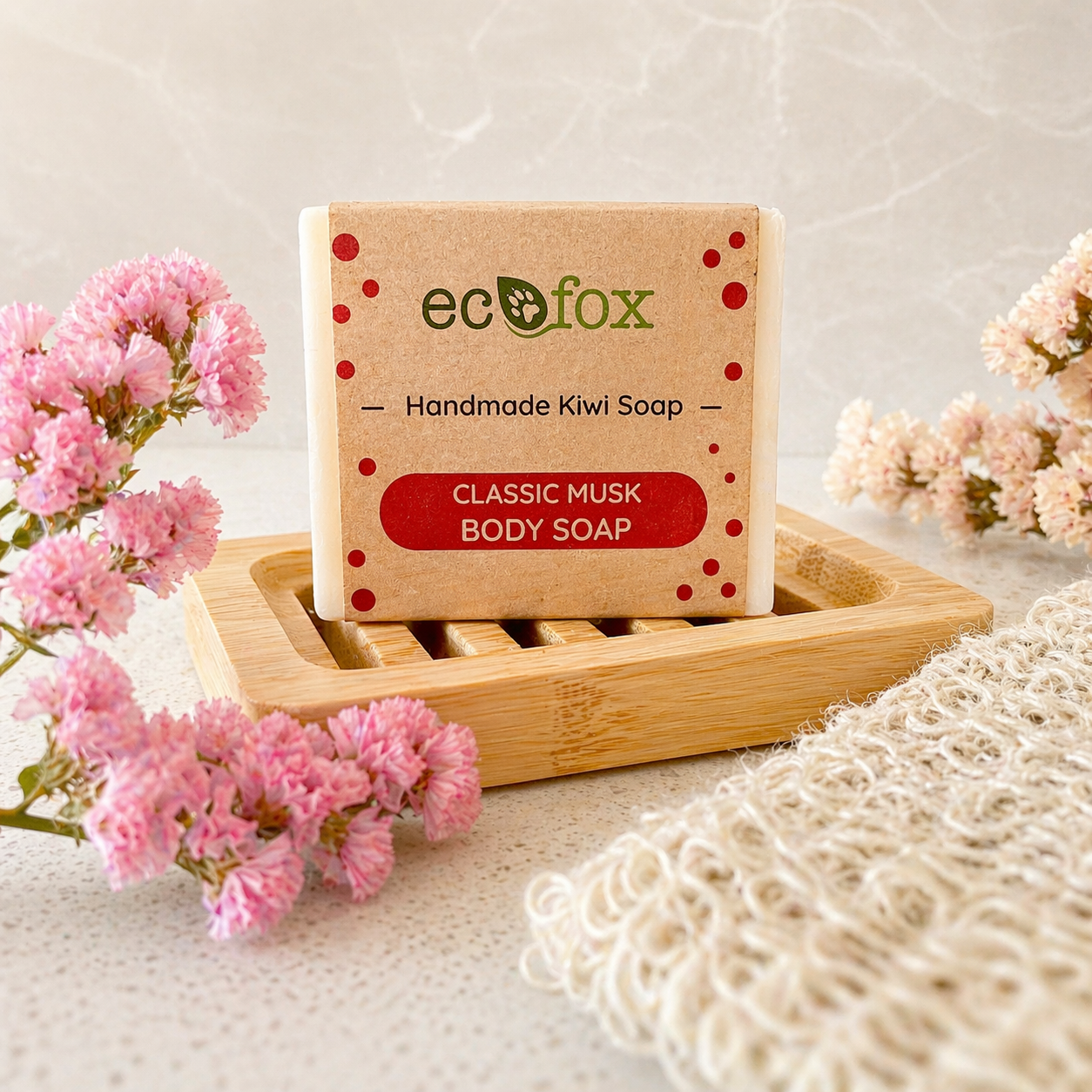Classic musk handmade soap bar with warm fragrance, shea butter and nourishing natural ingredients for soft skin