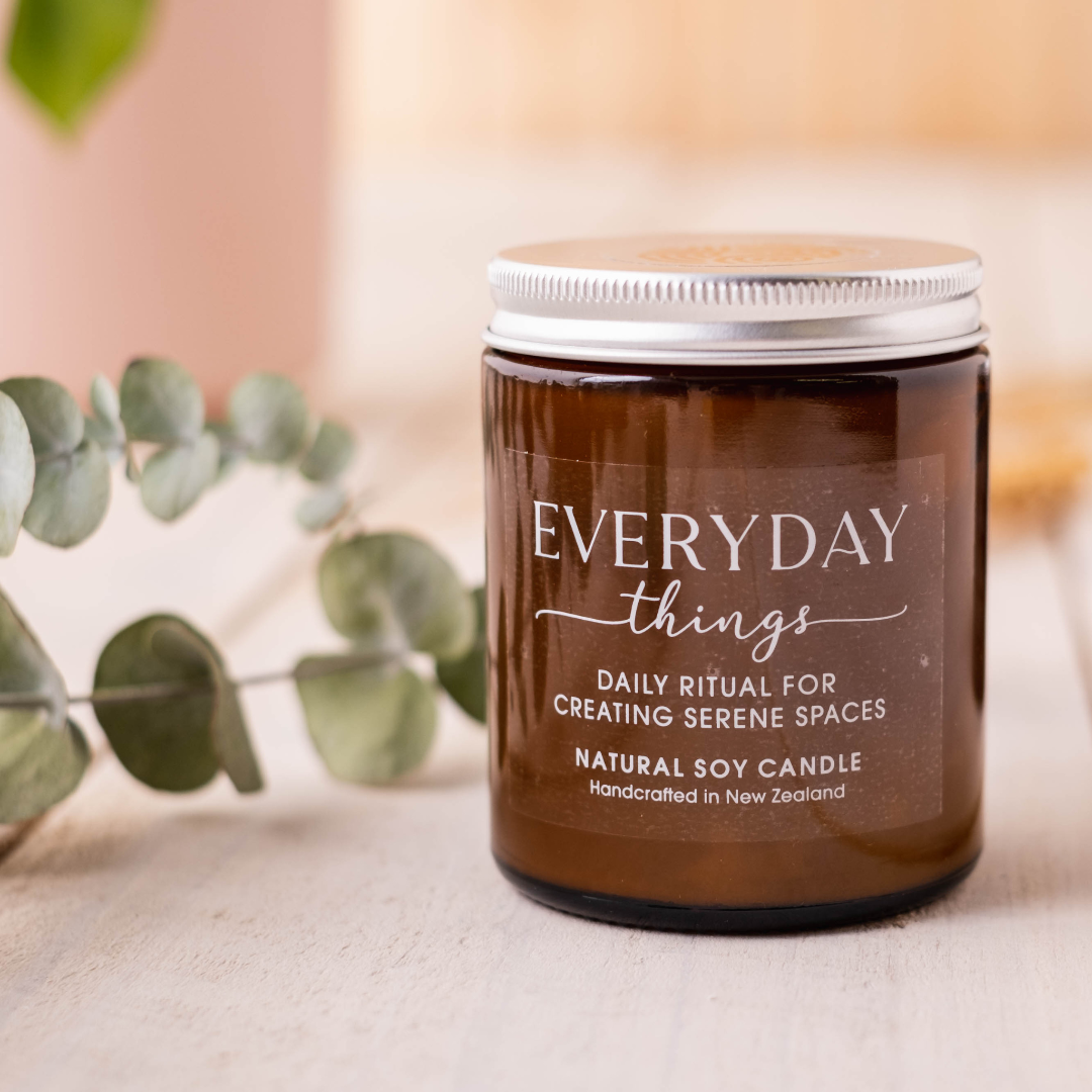 Sunset soy candle with aluminium lid, hand-poured