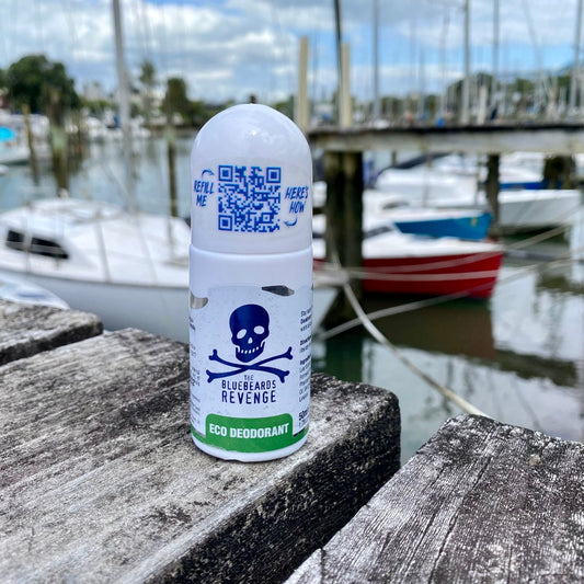Bluebeard's Eco Deodorant for men features an aluminium free formula that works with your body to offer long lasting protection from body odour.