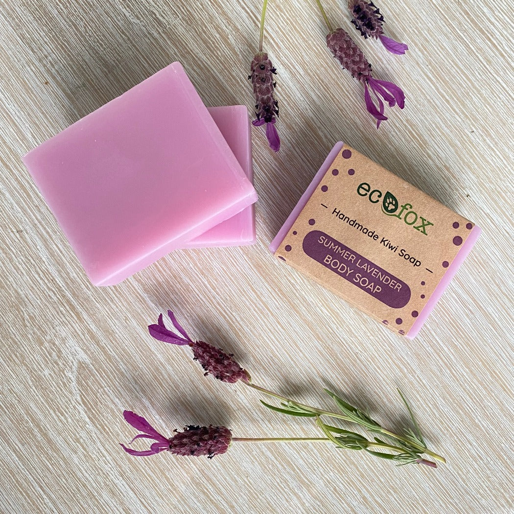 Our Lavender Body Soap Bar is handmade