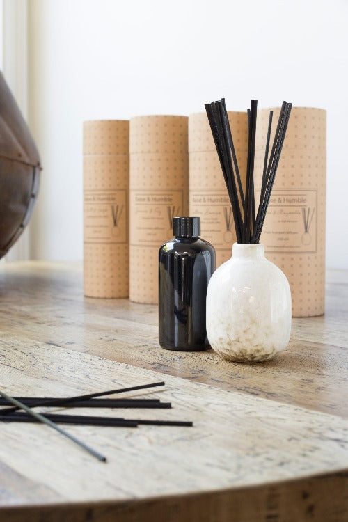 Unique home fragrances in beautiful diffusers. diffuser, jasmine, magnolia, black reeds
