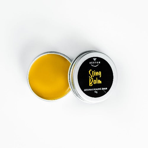 Due to the natural ingredients, and the antibacterial qualities of our beeswax, it quickly soothes and alleviates the painful area.  Sting Balm is made with only natural ingredients. Bees Wax, Eco Fox Ltd