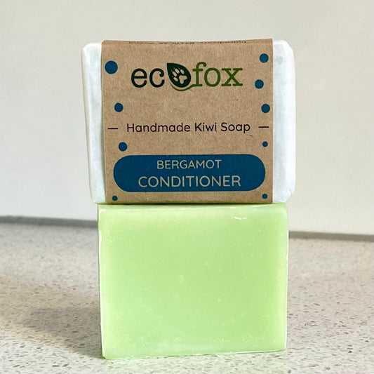 Handmade Natural Conditioner Bar Enriched with Bergamot Essential Oil for Silky, Smooth Hair Care.